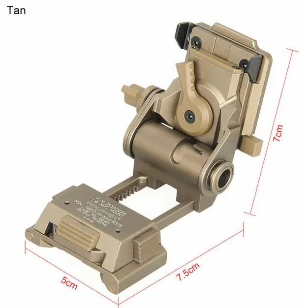 Tan PPT тактические аксессуары шлемы VAS Shroud L4 G24 NVG крепление ночного видения Rhino Arm nvg крепления металлический шлем адаптеры - Цвет: Tan