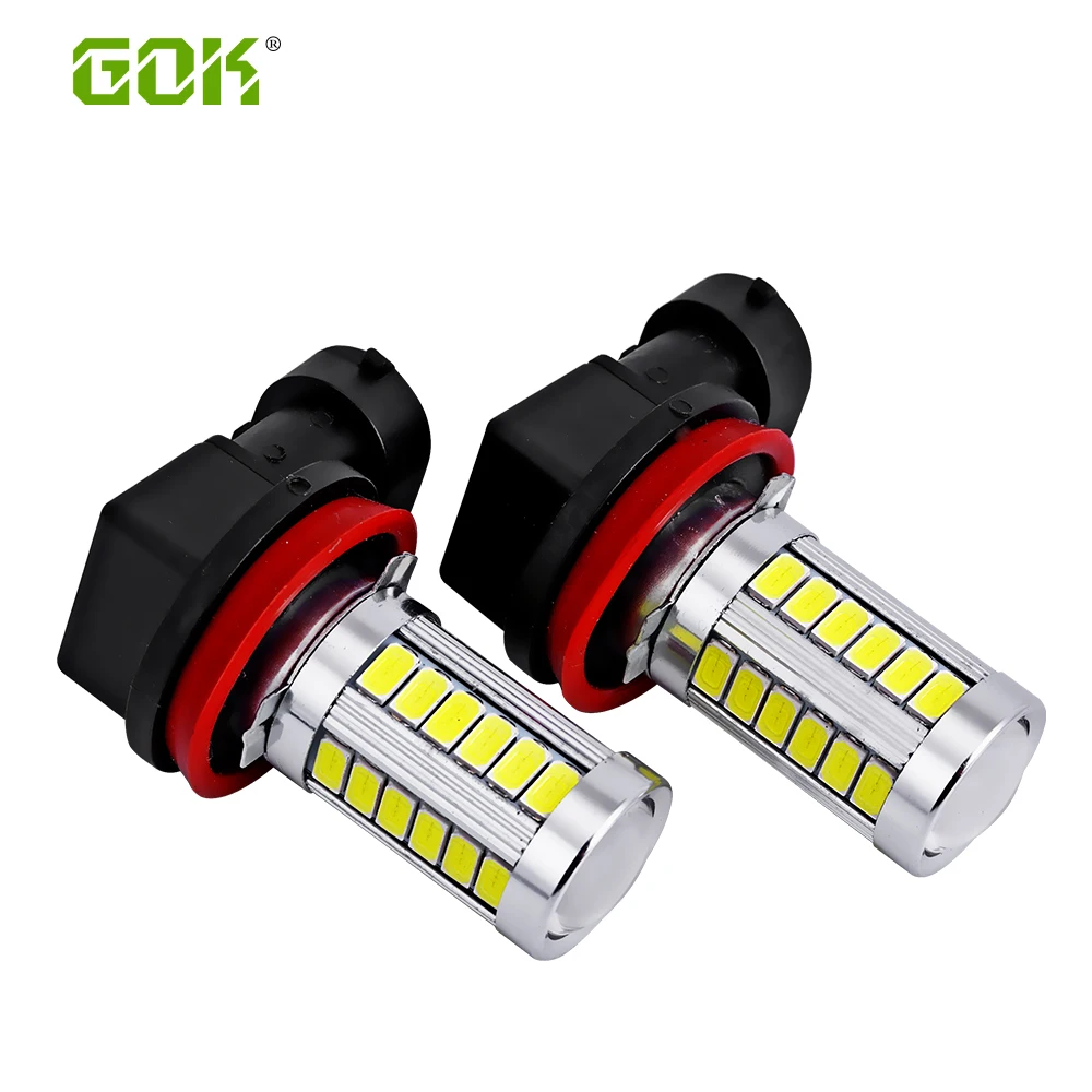 2 шт. белый светодиод H11 H8 LED 33smd 5730 HB3/9005 H16 9006/HB4 высокой мощности 33SMD Автомобильная