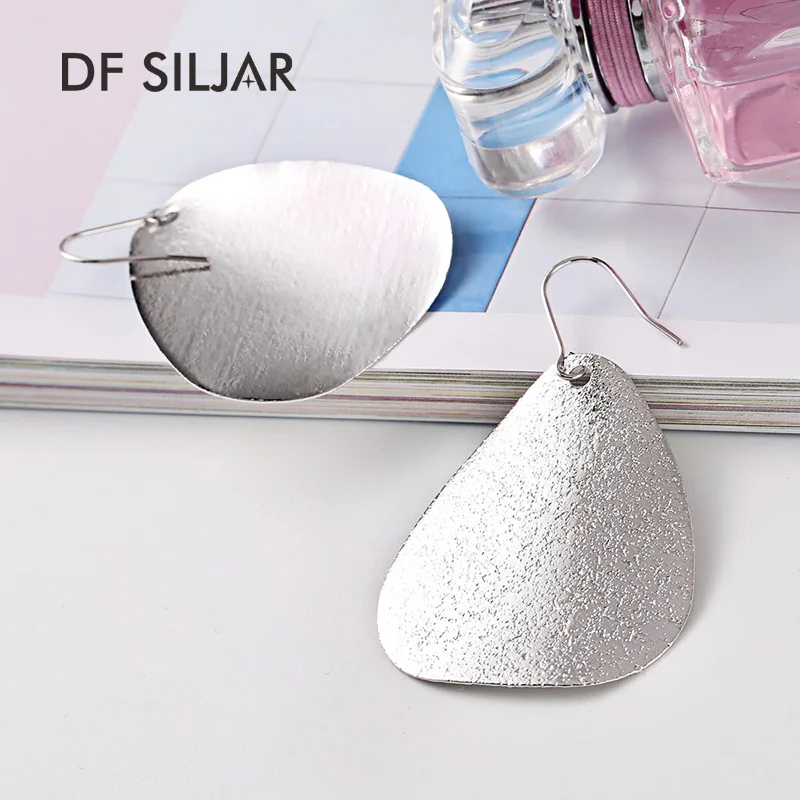 Silver Korean Vintage Boho Triangle Statement Earrings For Women Dangle Bohemian Big Hoop Earring Jewelry | Украшения и