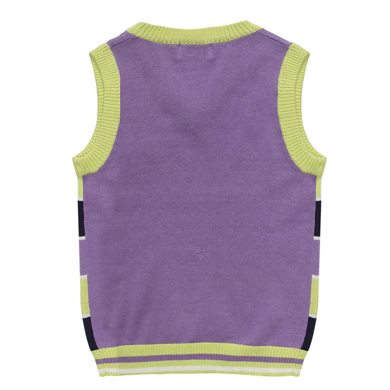 Новый весенне осенний свитер из 100% хлопка с треугольным вырезом детский тканый