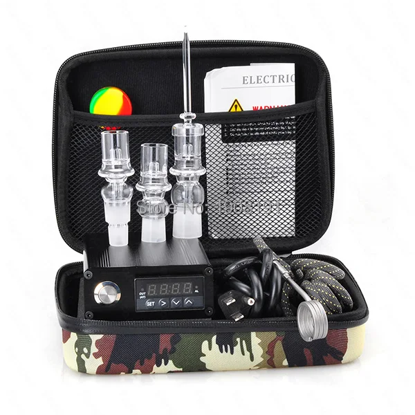 

Quatz Nails in set electric nail dab heater Cord box Quartz nail NEW Quartz carb cap herbal wax temperature control box