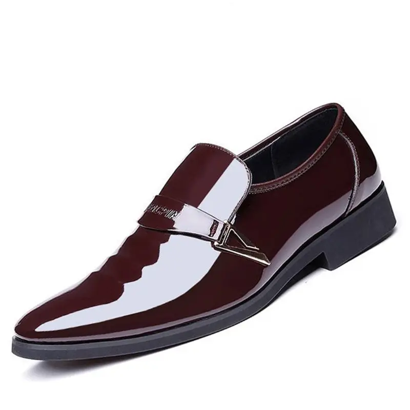brown men shoes Merkmak/мужская кожаная обувь для отдыха; модные удобные дышащие деловые Свадебные мягкие мужские туфли на плоской подошве; большие размеры 38-48 - Цвет: brown men shoes