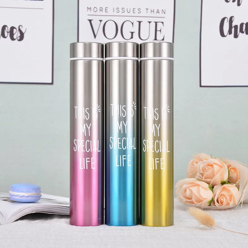 

New 3 Style Colorful Sliver Water chilly Bottle coffee Tea flask thermos For Travel Summer Vacuum Flasks Wolf Thermos swig cup