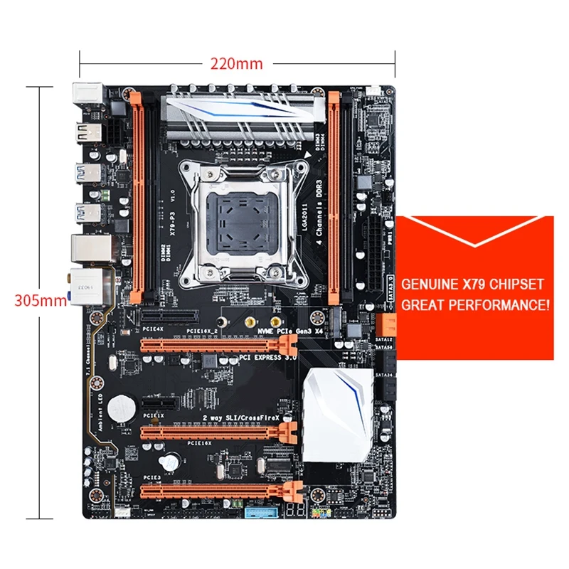 X79 P3 игровая материнская плата Lga 2011 Atx Поддержка Intel Xeon Core Cpu 4X32 Gb 128Gb Ram память Pci E X16
