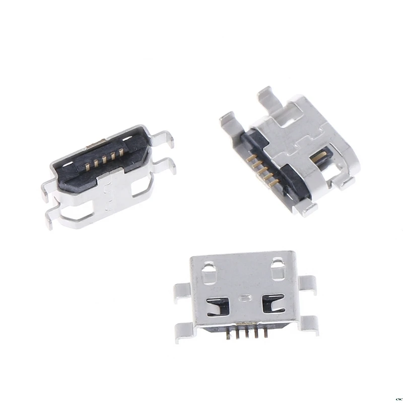 OOTDTY 10 шт. Тип B Micro USB 5 контактный разъем для зарядного устройства|Соединители| |