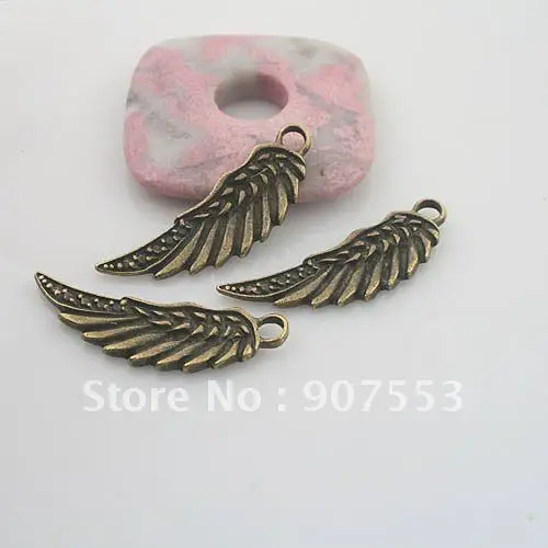 

14pcs antiqued bornze color wing design pendant charm G1844