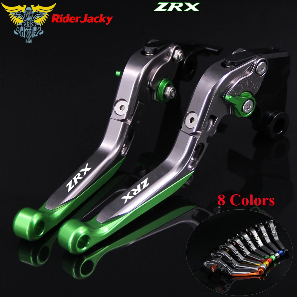 Логотип ZRX зеленый + титановый для Kawasaki ZRX1100 / 1200 1999 2007 2005 2006 04 CNC Складные Выдвижные