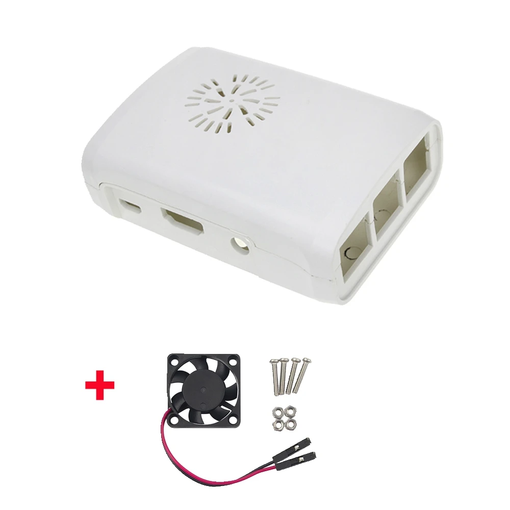 Для Raspberry Pi чехол Fundas защитный чехол ABS оболочка Крышка с мини охлаждающим вентилятором теплоотвод для Raspberry Pi 2 Модель B Plus - Цвет: as picture