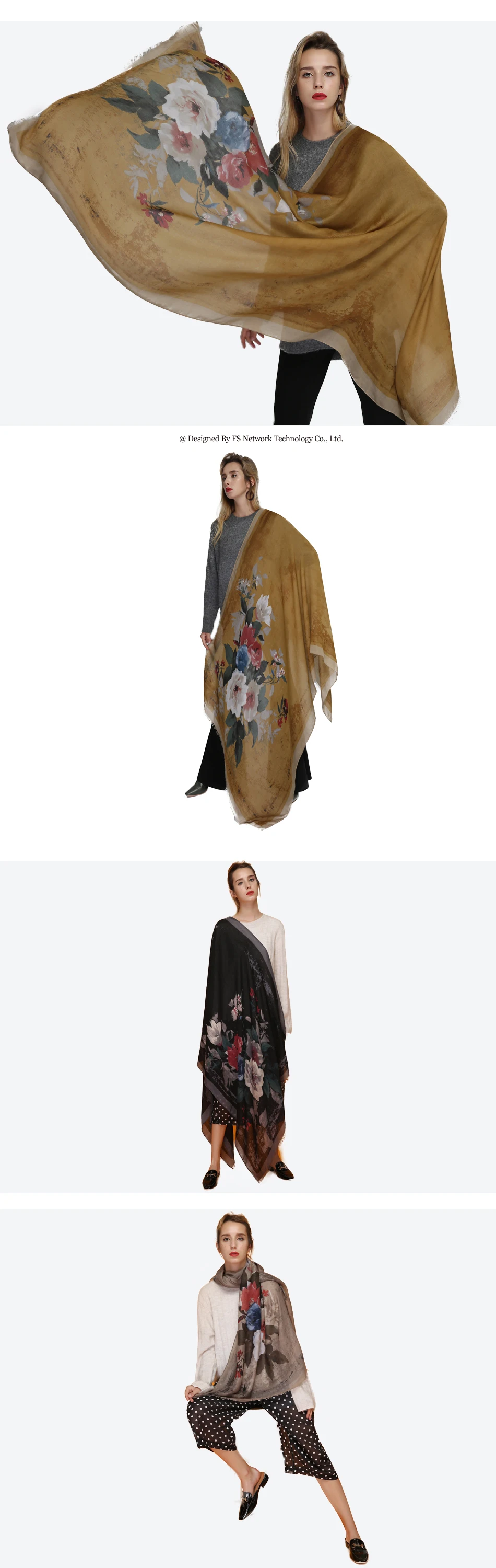 FS Foulard Femme цветочный принт хлопок лен хиджаб шарф шарфы для женщин дамы длинные зимние пашмины Шали Обертывания тонкий атлас осень
