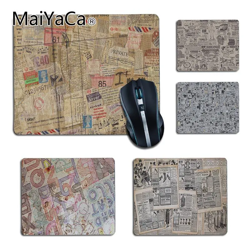 

MaiYaCa Retro newspaper Office Mice Rubber Mouse Pad 2018 Hot Professional Gamer Mouse pad Decorate Your Desk at Home And Office