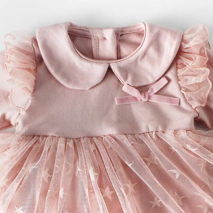 Весна Осень 2019 одежда для маленьких девочек боди новорожденных однотонное
