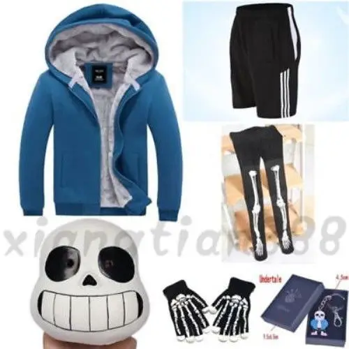 OHCOMICS игра Undertale Sans пальто + шорты чулок маска перчатки брелок Хэллоуин косплей