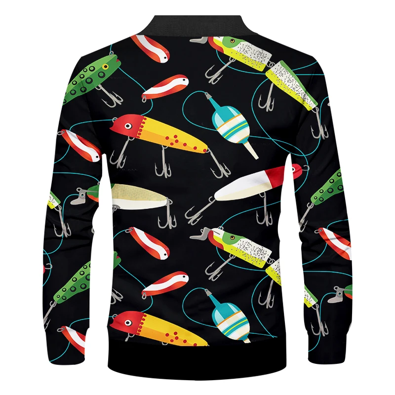 Мужская куртка на молнии OGKB модная разноцветная в полоску с 3D принтом одежда