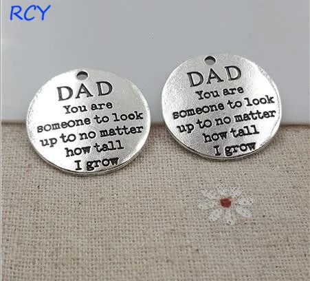 Высшее качество 5 шт./лот 25 мм Круглый диск с надписью печатный папа вы кто-то кто