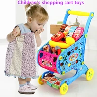 childrens simulated shopping cart home to home game supermarket fruit trolley set cognitive education role playing puzzle toys