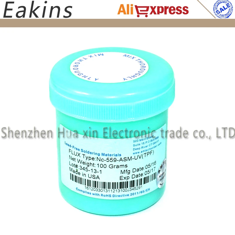 Сварочный флюс паста NC-559-ASM-UV(TPF) Бессвинцовая паяльная паста без чистого флюса 100 г паяльный флюс
