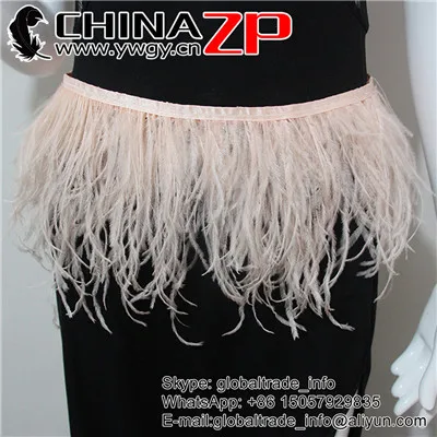 Champagne CHINAZP завод 1 ярд в длину перо ширина "-6"(12,5 см-15 см) Высокое качество страусиное перо отделка ленты Ткань Пояс - Цвет: Champagne