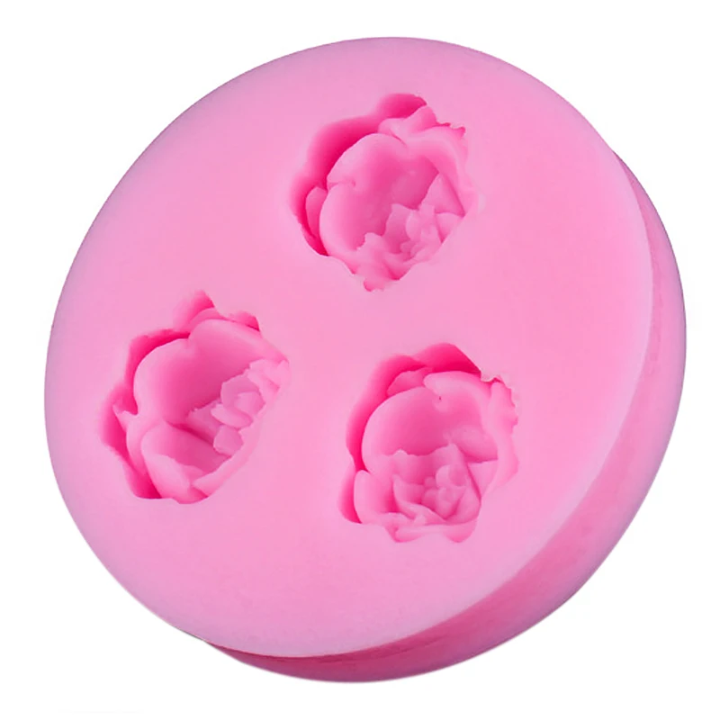 Новое поступление 3 розы Силиконовые формы для выпечки помадка торт шоколад