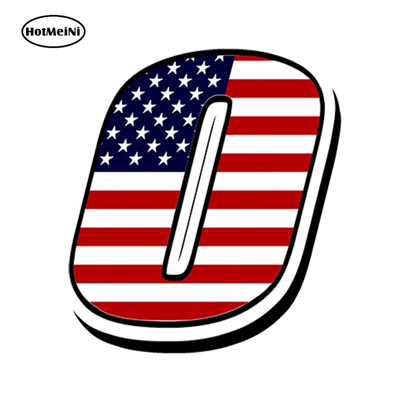 Наклейки с номерами гонщика и флагом США для автомобиля HotMeiNi 13х10 см, стильные, на мотокросс, мотоцикл, автомобиль, внедорожник.