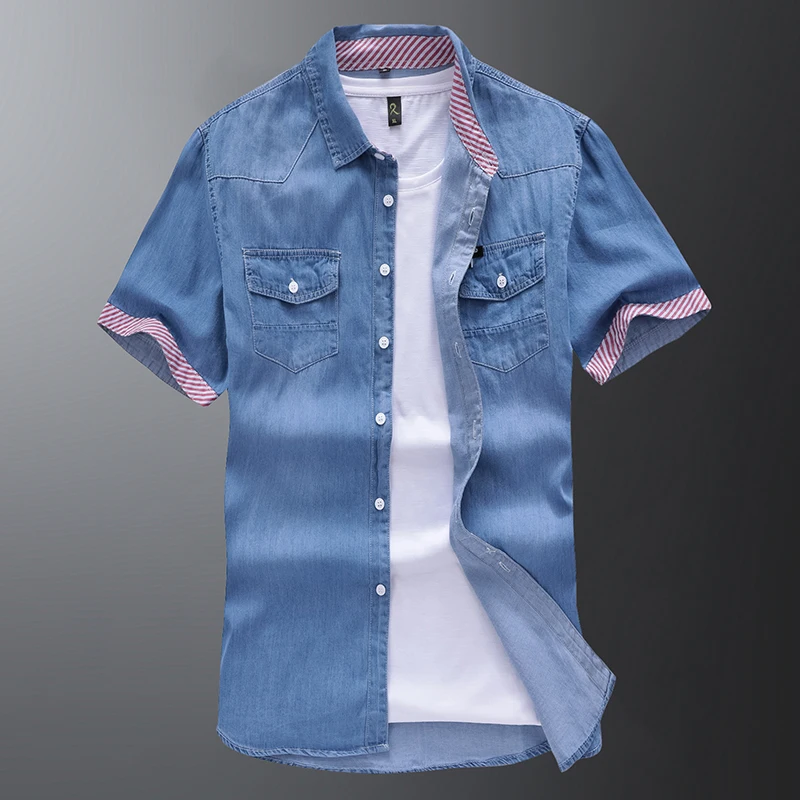 Мужские классические джинсы повседневные хлопковые рубашки с длинным рукавом