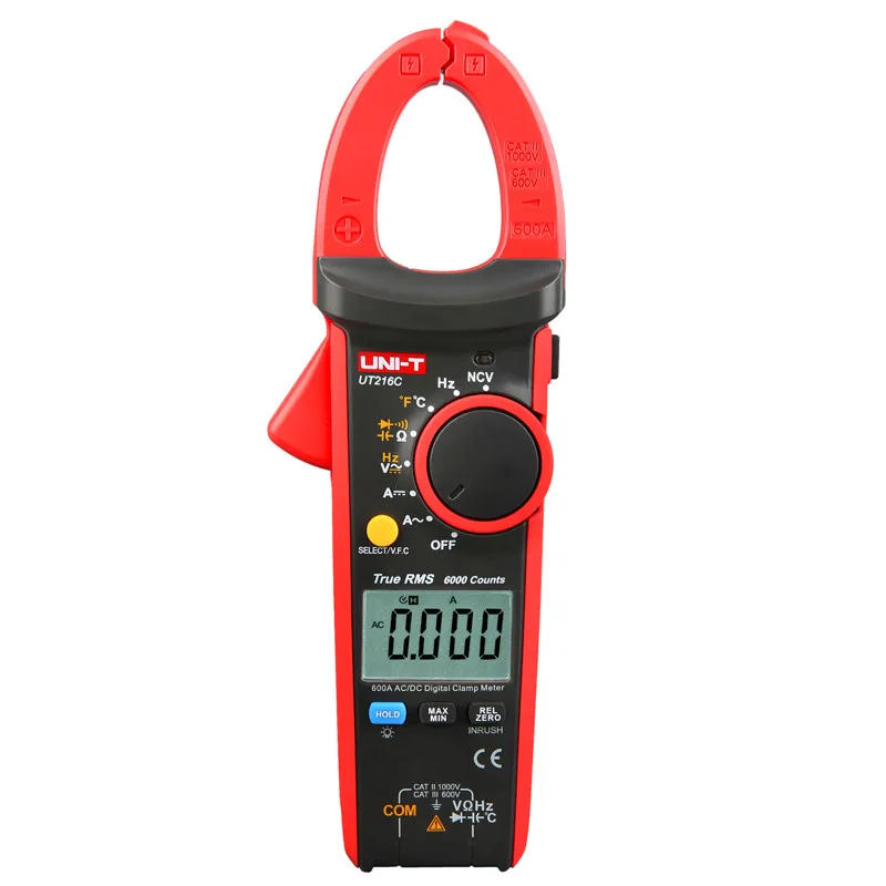 UNI T UT216A/UT216B/UT216C/UT216D серия 600A True RMS цифровой клещи VFC/NCV/температурный