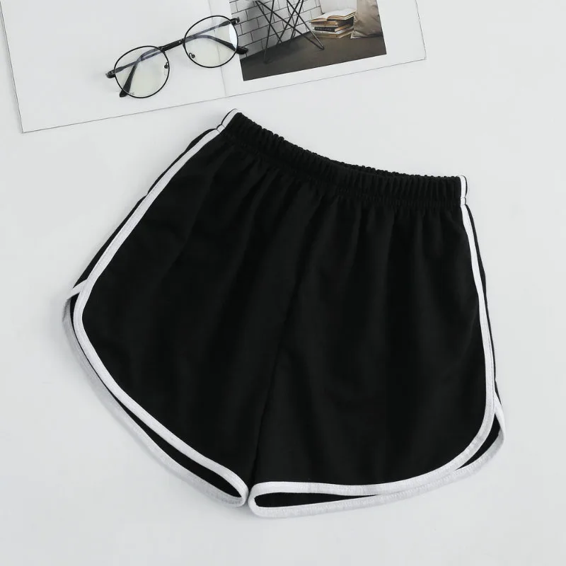 Женские повседневные шорты из хлопка с высокой талией белые свободные шаровары