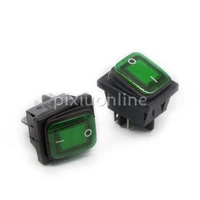 1pc ds687 green color waterproof rocker switch 4pins 2shifts 250v 16a free russia shipping
