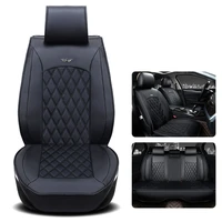 gspscn genuine leather car seat cushion square style auto seat cover car luxurious leather seat covers 5 seats for four seasons