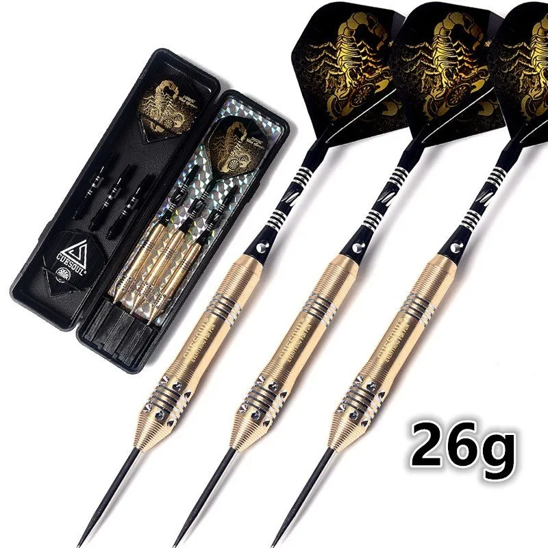 26g CUESOUL 22/24/26 г 155 мм Профессиональный Сталь Дартс латунь бочка с Drgon Dardos перо Перелёты - Цвет: 26g