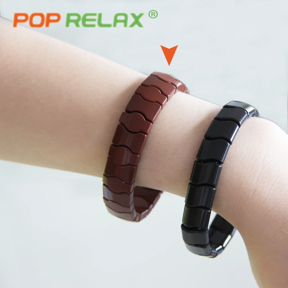 POP RELAX 6 Корея турмалин, германий браслеты Здравоохранение энергии ионный баланс физиотерапия корчиневый камень мужской браслет для женщин