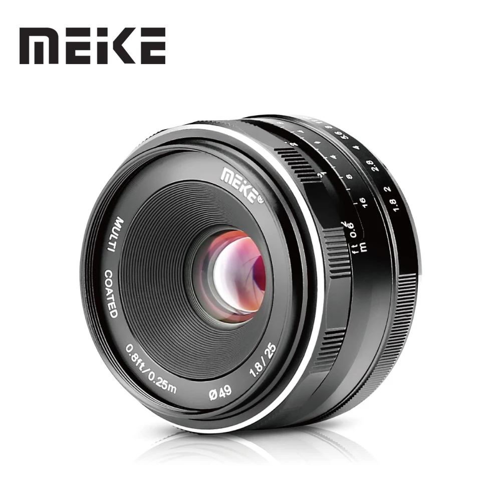 Meike 25 мм F1.8 Prime объектив APS-C широкоугольный руководство для sony E Mount/для M4/3 камер A7