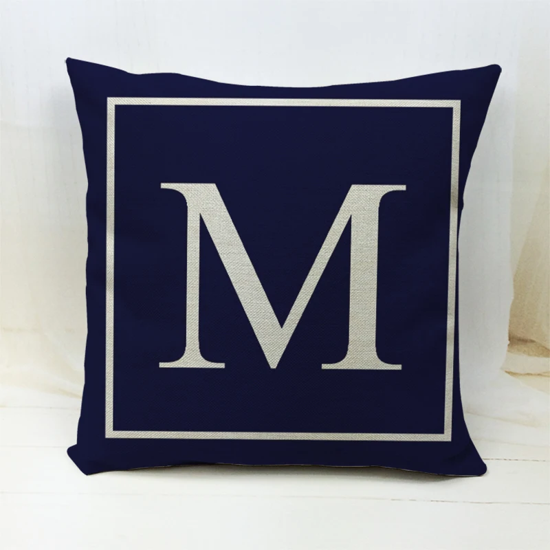 Новый дизайн домашний декор письмо Подушка Чехол с большой м геометрический