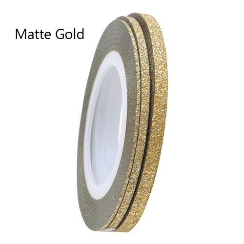 Matte Gold 3 шт набор Ленточные линии для ногтей, розовое золото, матовый блеск, 1 мм, 2 мм, 3 мм, клейкие наклейки для дизайна ногтей, инструмент для самостоятельного стайлинга - Цвет: Matte Gold