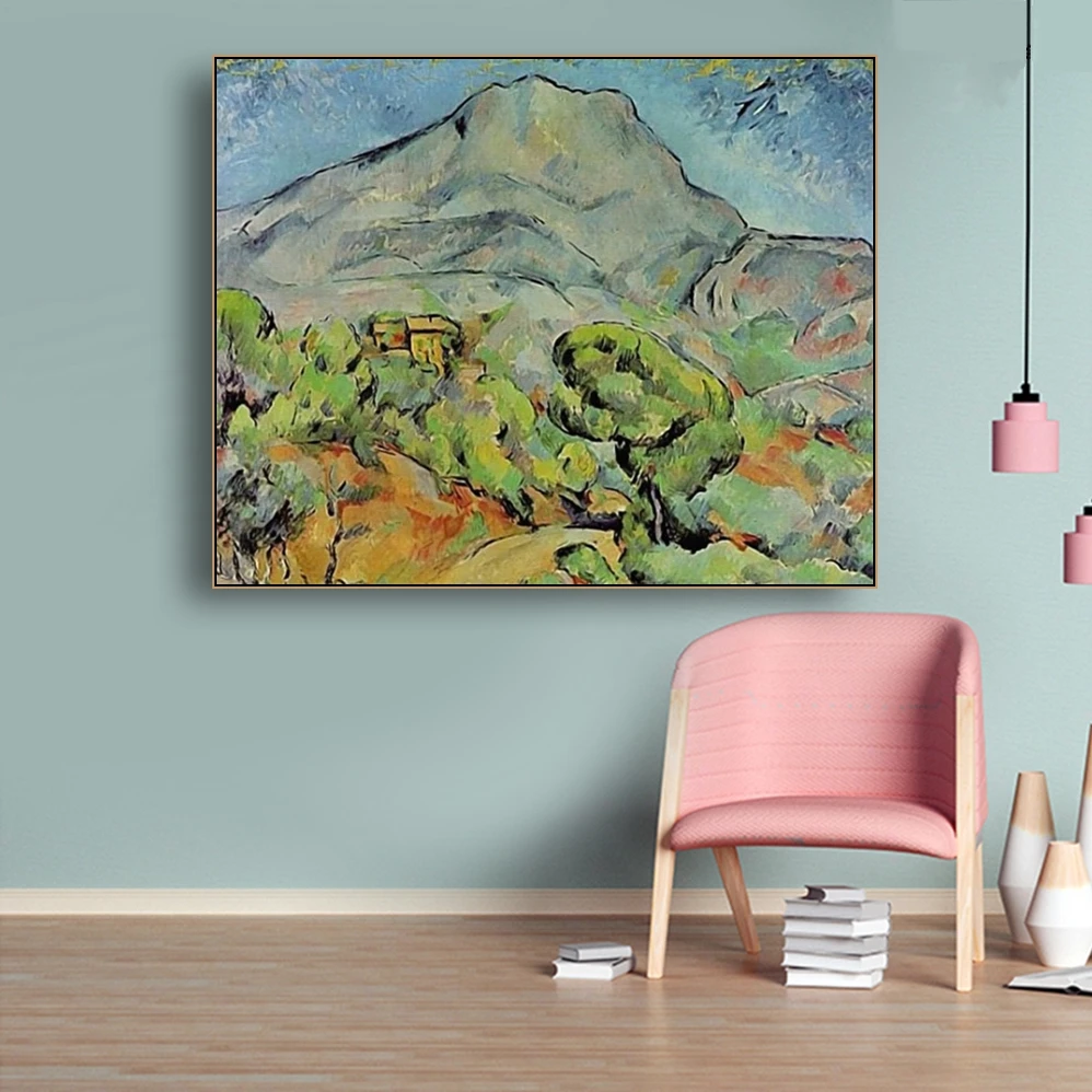 

《Road near San Victor Hill》By Cezanne Painting Classic Wall Art Canvas Decoration Posters And Prints Vintage Picture Home Decor