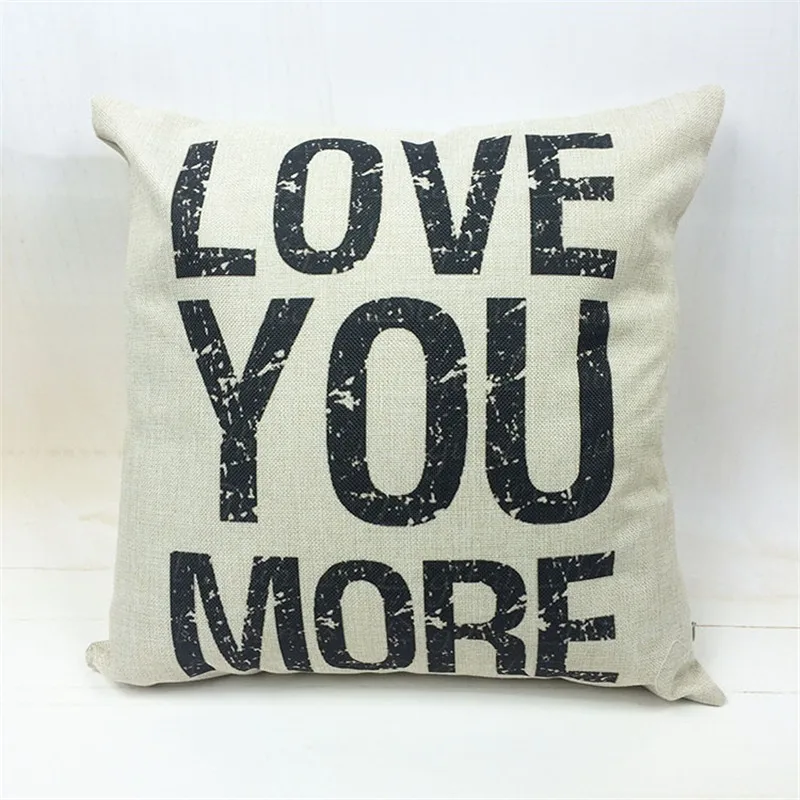 Модная домашняя посуда в скандинавском стиле домашний декор Cojines LOVE YOU MORE подушка