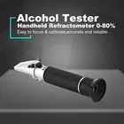 Ручной рефрактометр 0-80% оптический спиртометр и спиртовые напитки Wiskey измеритель содержания водки миниатюрный ATC тестер содержания спирта