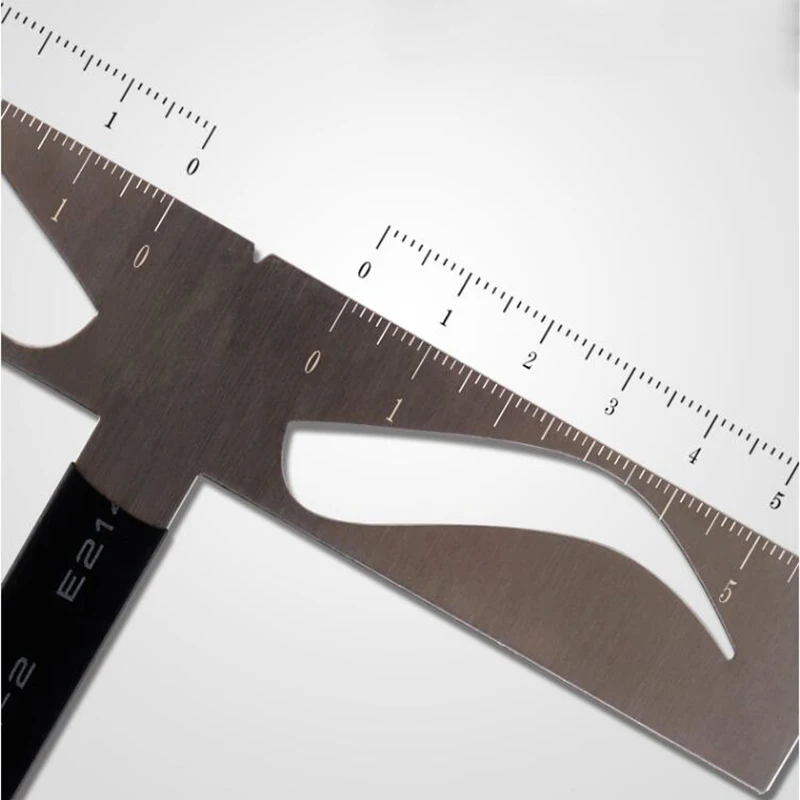 1 шт. микроблейдинг линейка для бровей из алюминиевого сплава многоразовая