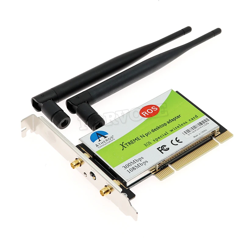 Настольная Двухдиапазонная беспроводная сетевая карта PCI 300 м для поддержки