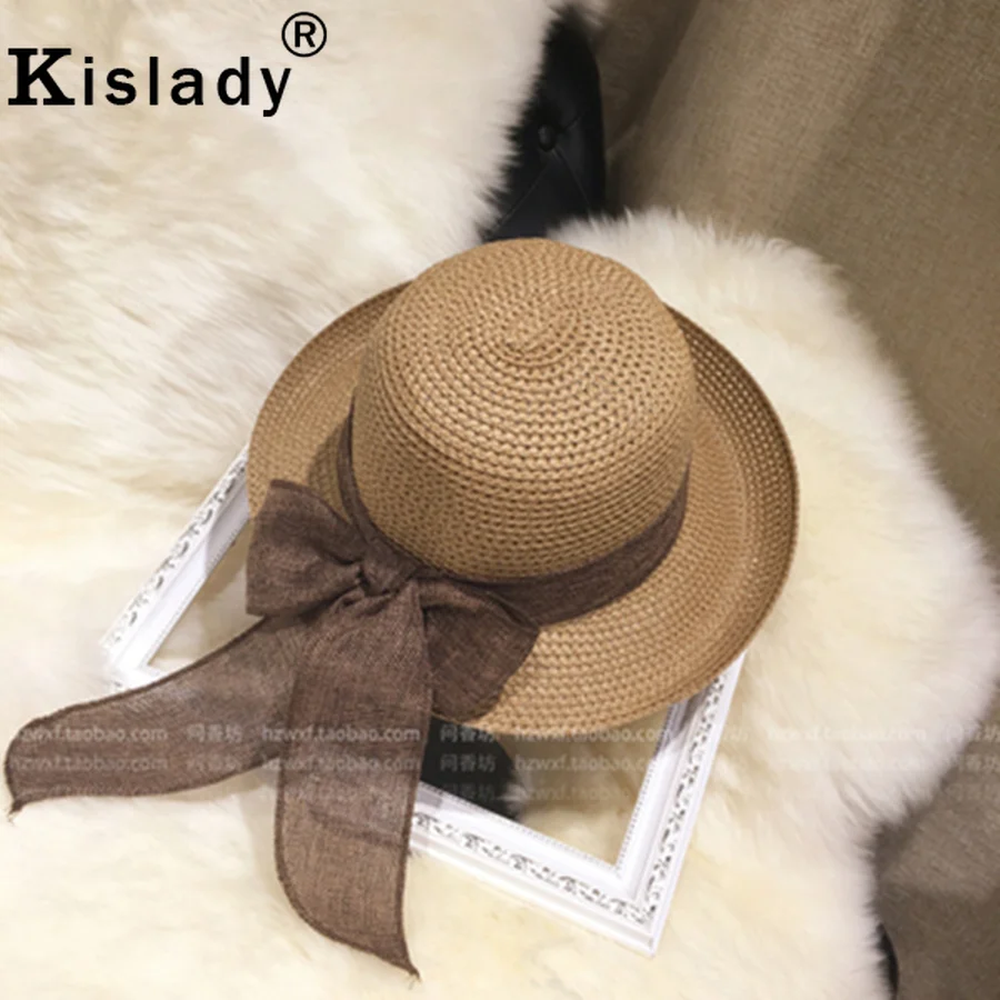 Kislady элегантные модные женские летние кепки с бантом и лентой повседневные Daxie Wild