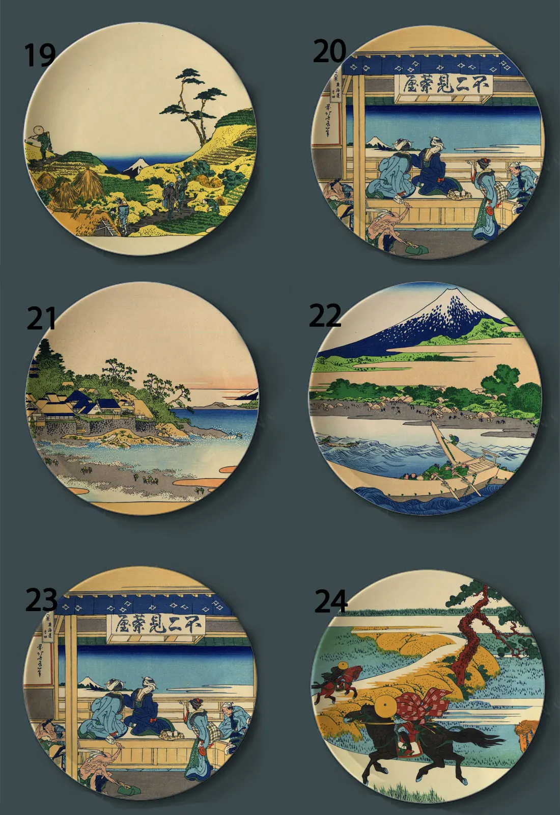 Tomitake Декоративная Тарелка 30 6 дюймов подвесная тарелка Hokusai японский