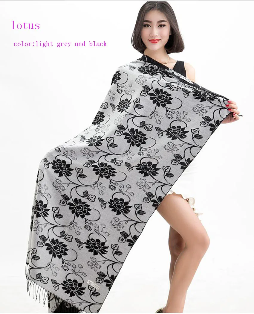 Феникс Роуз-кармин Дамы весна осень национальный кашемировые шали ((может быть