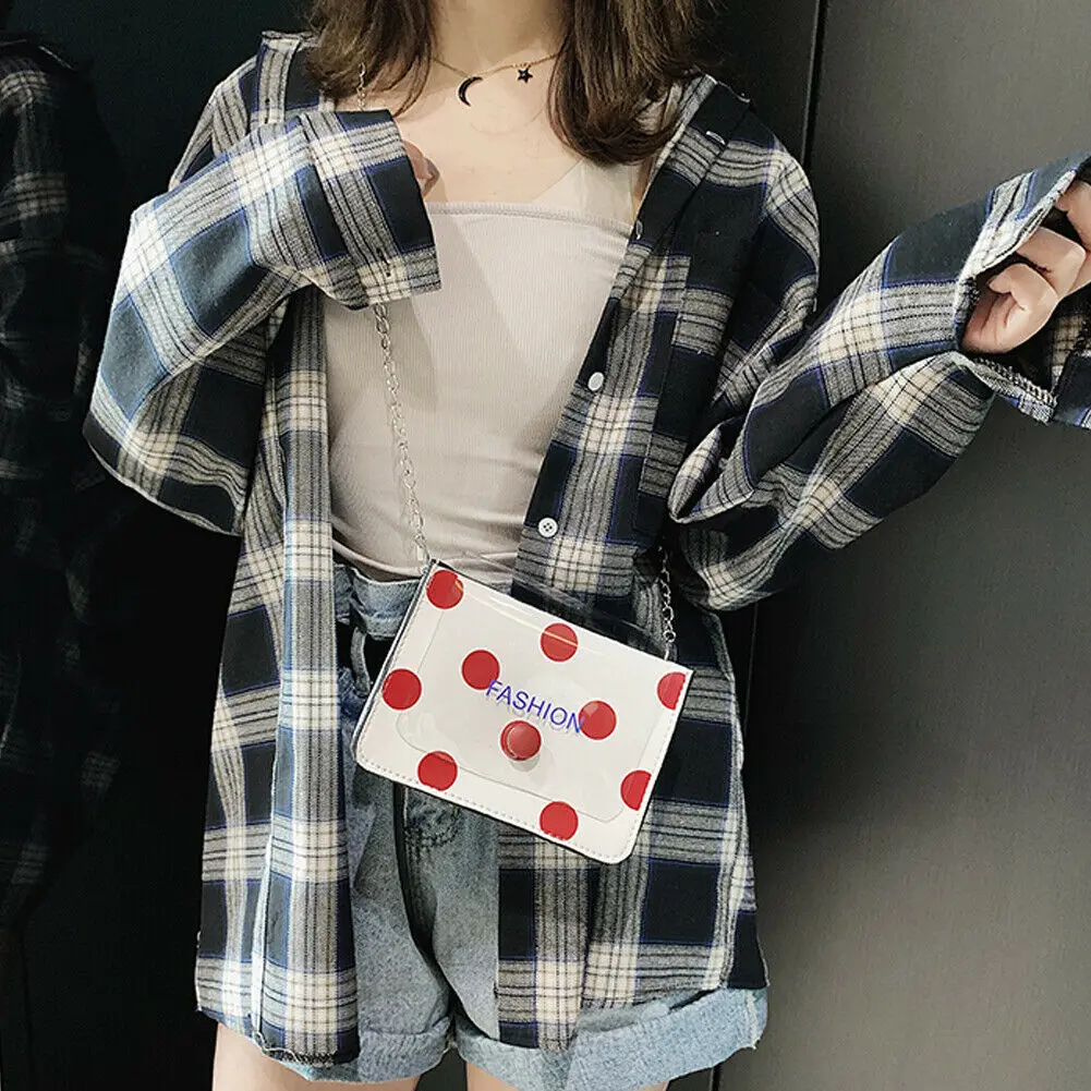 Женский прозрачный кошелек прозрачная сумка из ПВХ на цепочке дорожный