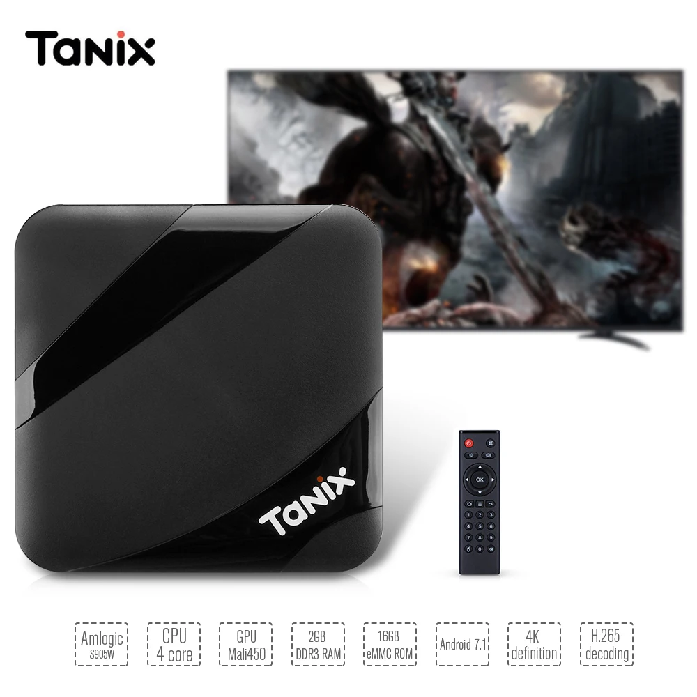 Tanix TX3 Max ТВ Box Amlogic S905W с Новый Алиса ux 2 3m ГБ Оперативная память 16 Встроенная 4 ГГц Wi Fi
