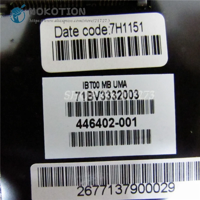 Материнская плата NOKOTION для ноутбука Hp Compaq 6910 6910P 446402-001 965GM DDR2 UMA материнская с