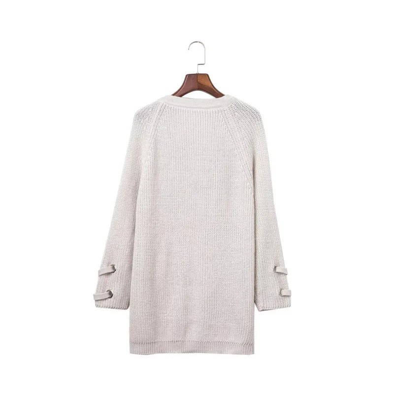 2019 autumn straps long sleeves with V-neck knit women's sweater Free shipping | Женская одежда