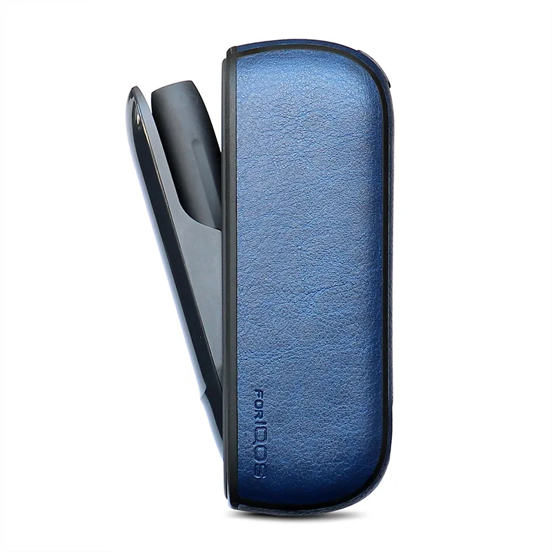 Blue case Цветной боковой Чехол из искусственной кожи для IQOS 3,0, Сменный Чехол для электронной сигареты IQOS, защитный чехол - Цвет: Blue case