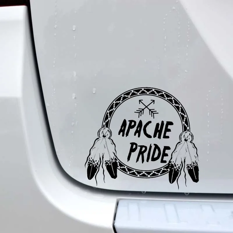 YJZT 18 см * 15 1 Apache Pride со стрелами в Ловец снов круглая с перьями виниловая наклейка