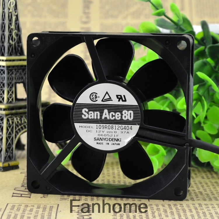 Вентилятор постоянного тока для Sanyo San Ace80 109R0812G404 напряжение 12 В 0 37a|Кулеры и