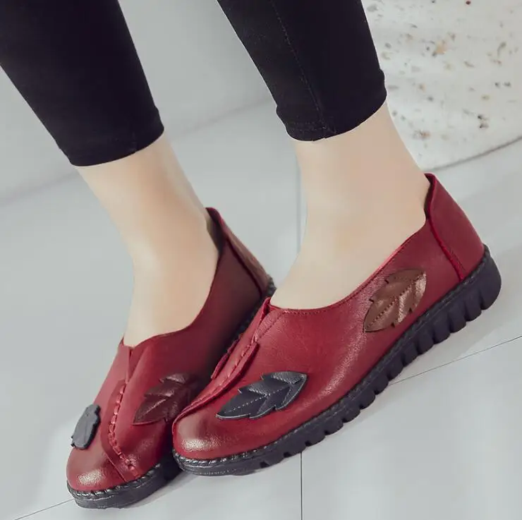 Женские кожаные туфли на плоской подошве XDA повседневные ручной работы с мягкой