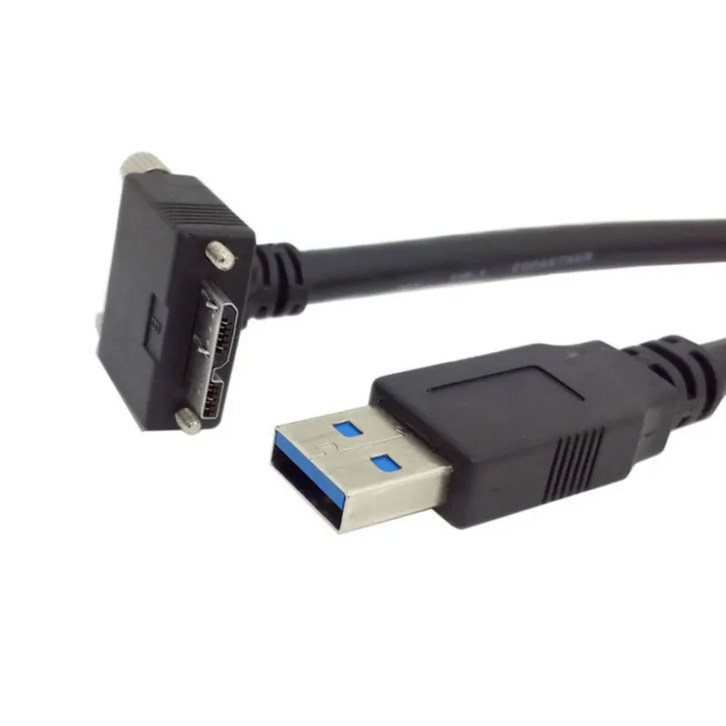 Новый 90 градусов под прямым углом микро USB винт Крепление объектива к 3 0 A Тип